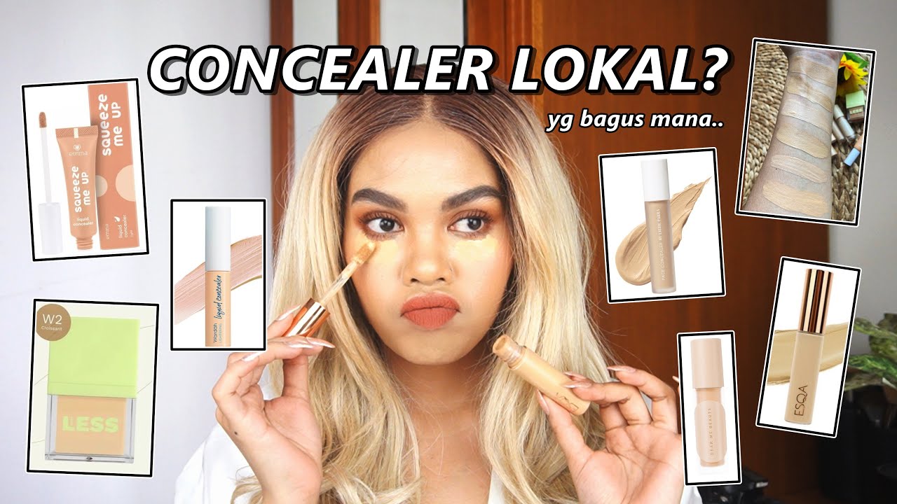 REVIEW 6 CONCEALER LOKAL..PALING BAGUS YG MANA? Emina, Mad for Makeup, Wardah, BLP, Esqa dan DMB.
