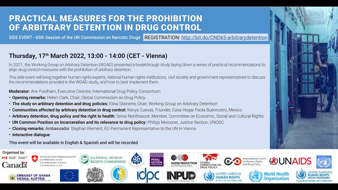Practical measures for the prohibition of arbitrary detention in drug control (English)