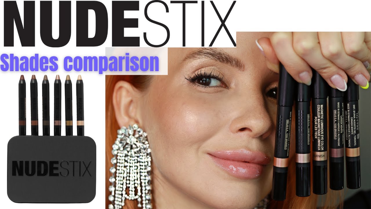 Сравнение оттенков NUDESTIX + Свотчи/Стойкие тени для век в стиках. Реальное нанесение/Вирусное в...