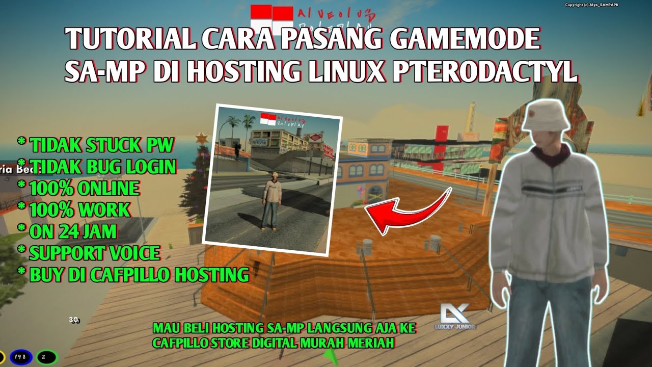 TUTORIAL CARA PASANG GAMEMODE SA-MP DI HOSTING LINUX PTERODACTYL.