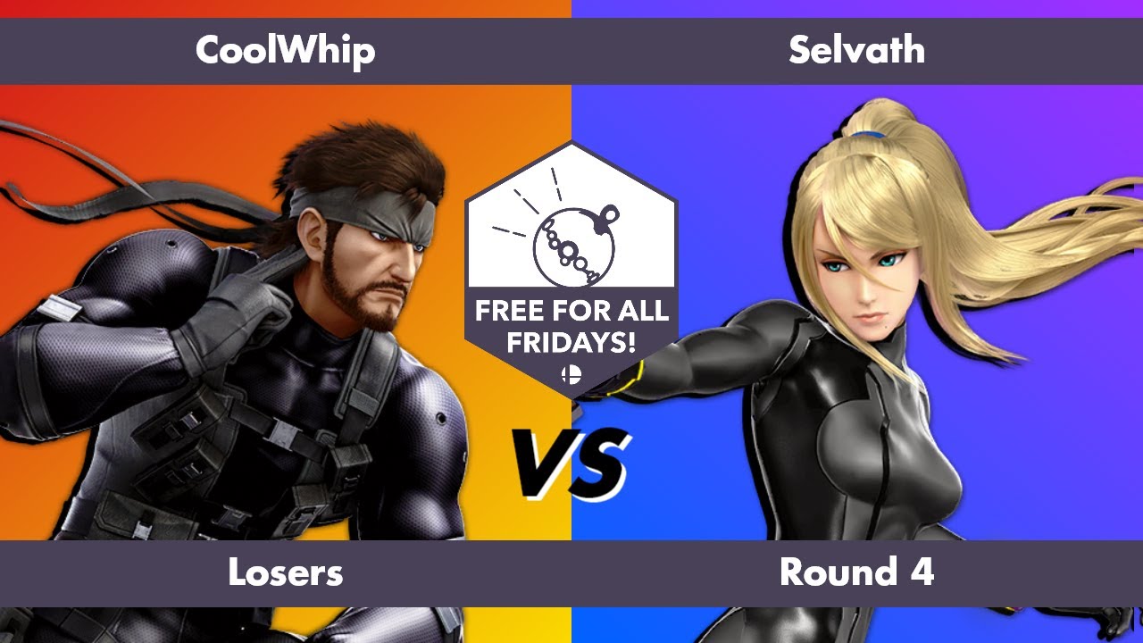 Free for All Fridays 79 Losers Round 4: CoolWhip (Snake) vs Selvath (Zero Suit Samus)