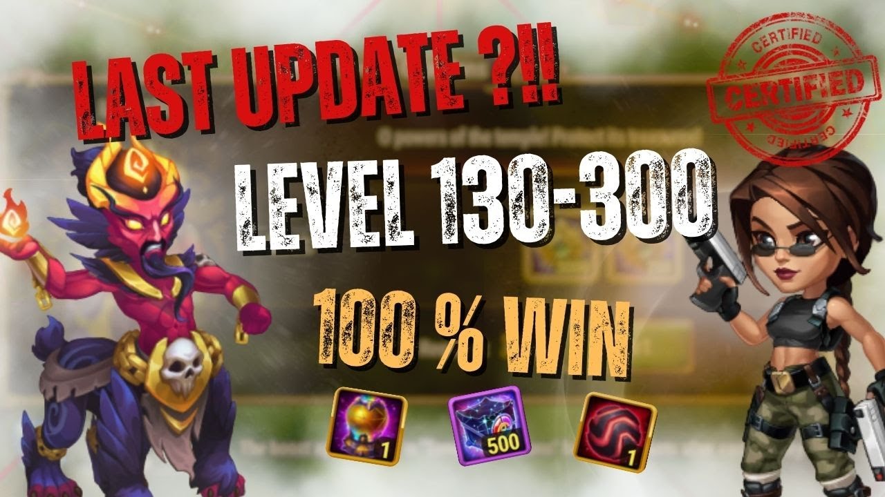 Temple Guardians 🏰 NEW BUFF UPDATE Level 130-300!! - Best Team !! - Lara Croft Event - Hero Wars