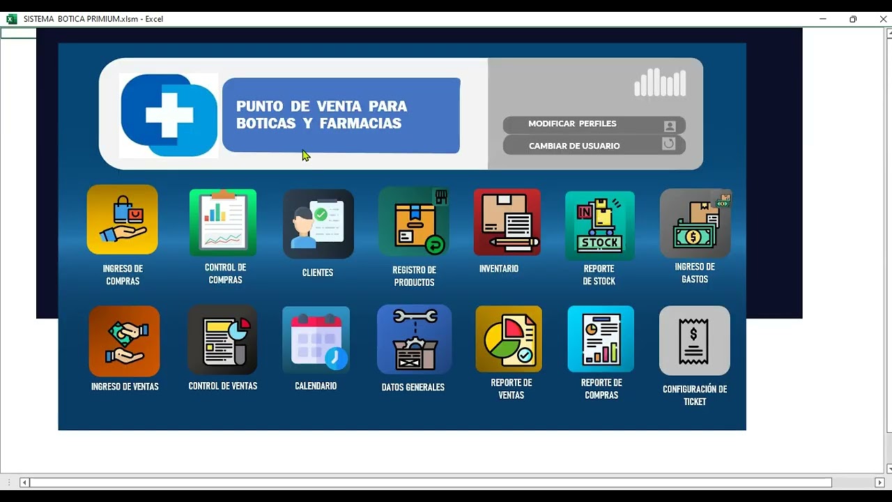 NUEVO SISTEMA PARA BOTICA EN EXCEL