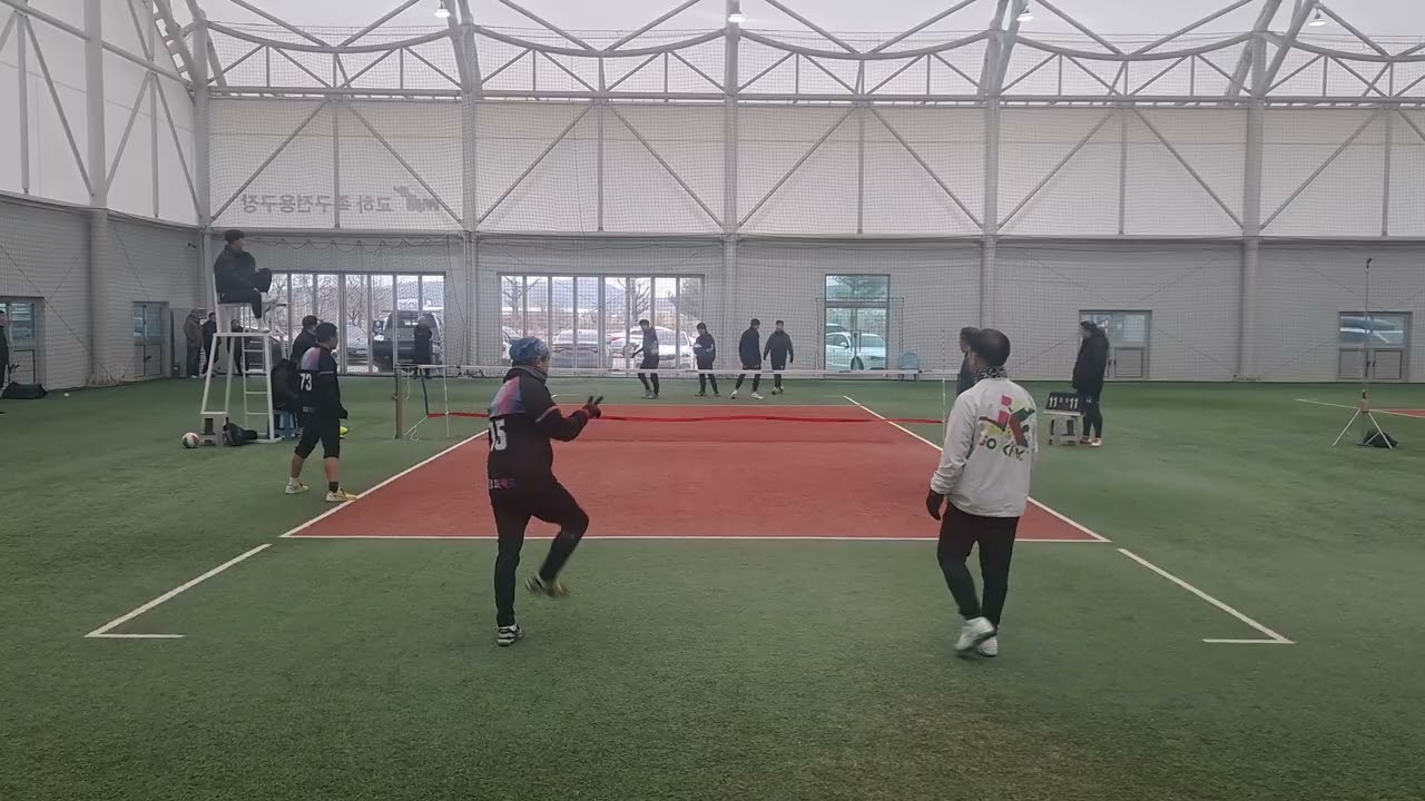 파주시 족구협회장배(1/18) 50대 풀세트접전2 돌풍팀 한백 곽준규 : 운정퍼펙트 청 최대엽 