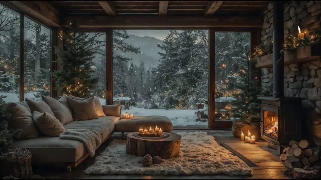 Cozy Fireplace & Relaxing Piano Music 🎹 Calm Background Music for Deep Sleep & Focus
