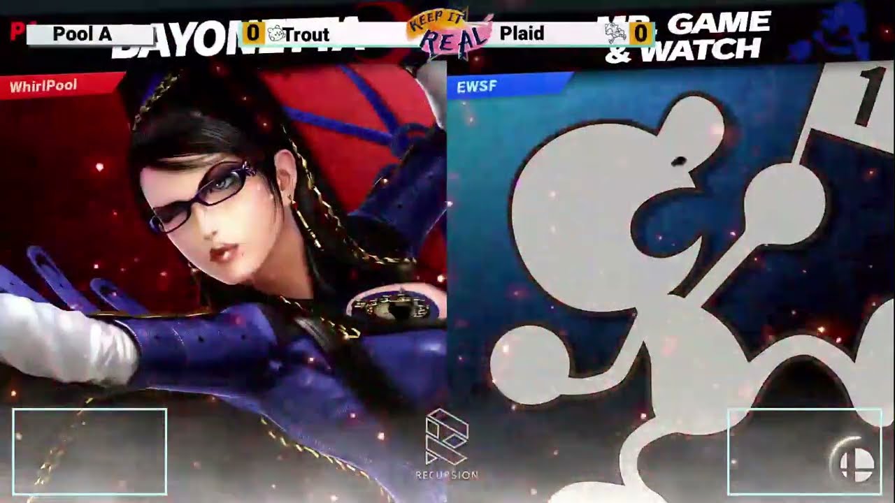 Keep it Real ARCADIAN - DBQ | Trout~ (Bayonetta) vs Plaid (G&W, Steve) Winners Bracket