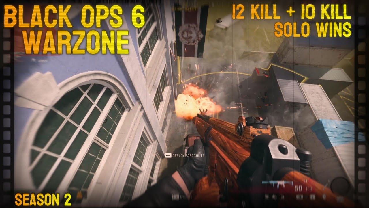 Black Ops 6 Warzone (MNK) 2 Solo Wins - 12 Kills + 10 Kills - Season 2