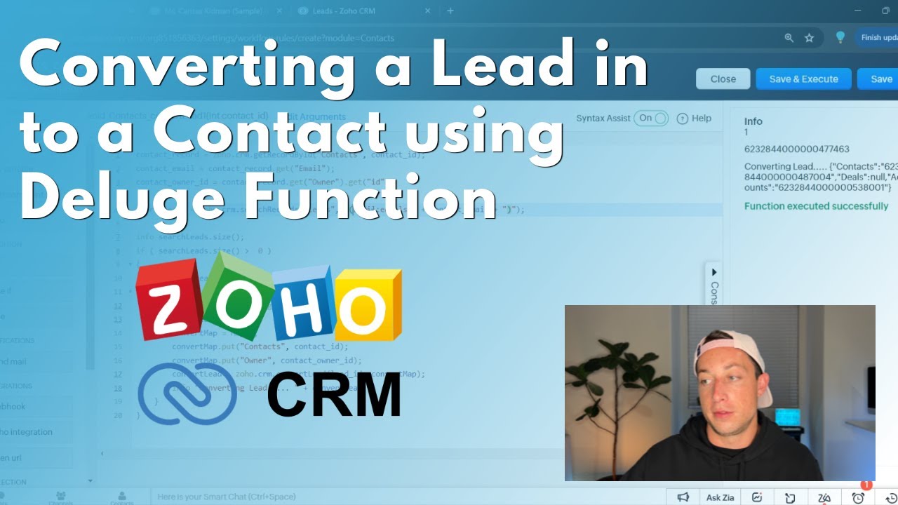 Convert Lead When Contact or Deal is Created in Zoho CRM