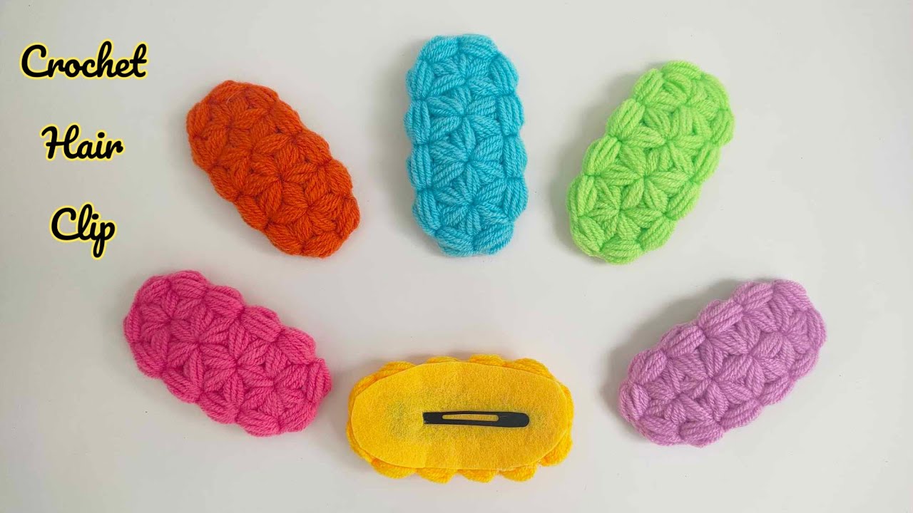 Crochet Hair Clip(ခရေပွင့်ကွက် ကလစ်ထိုးနည်း)