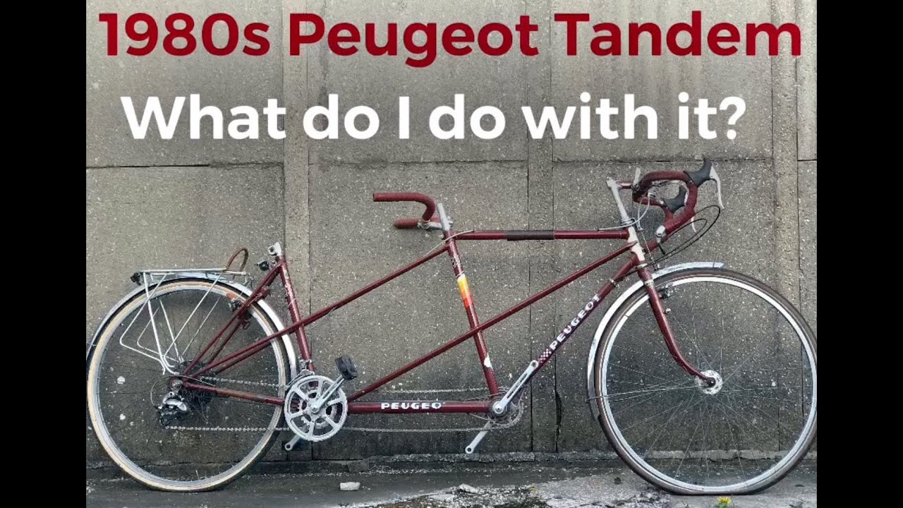 1980s Peugeot Randonneur tandem. A question, project bikes. Vintage Shed finds.