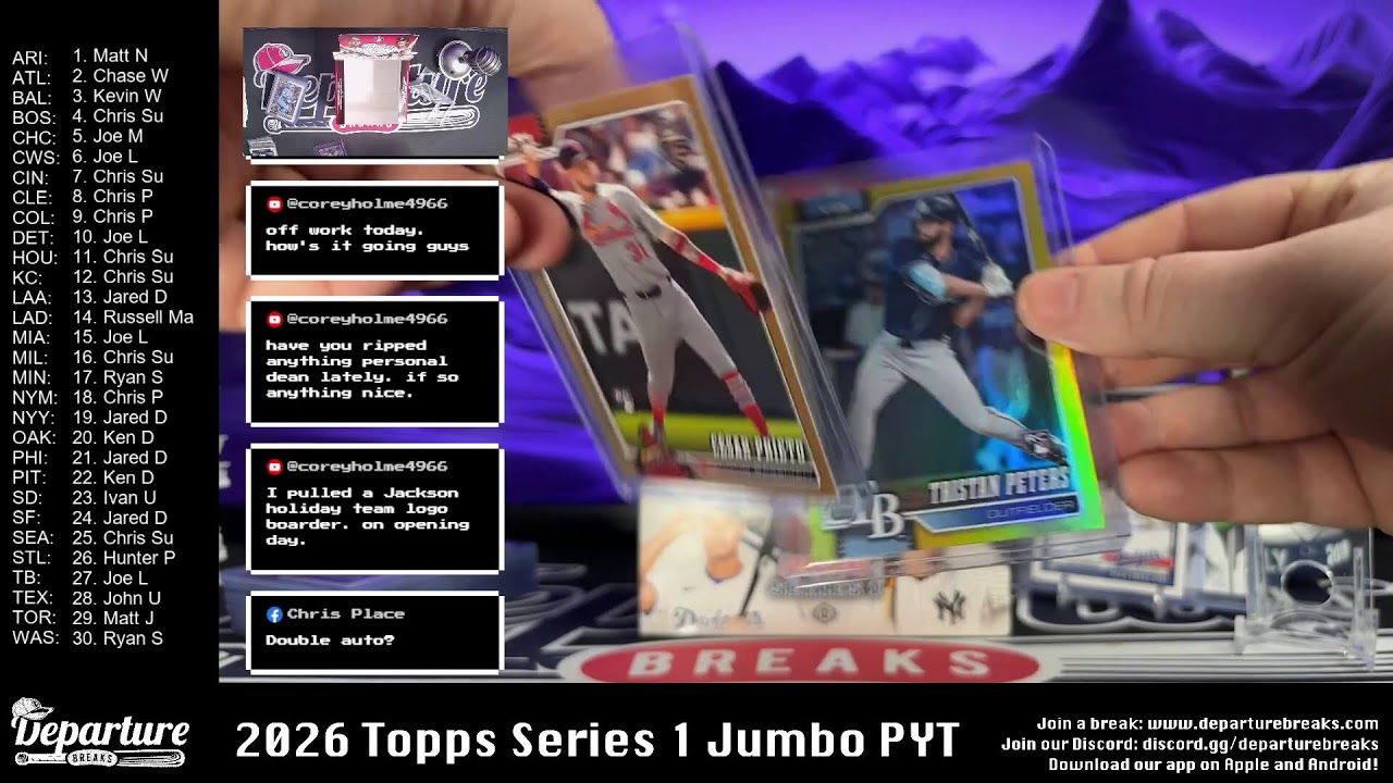 2026 Topps Series 1 Jumbo Hobby #5 -- Pick Your Team Lunch Break