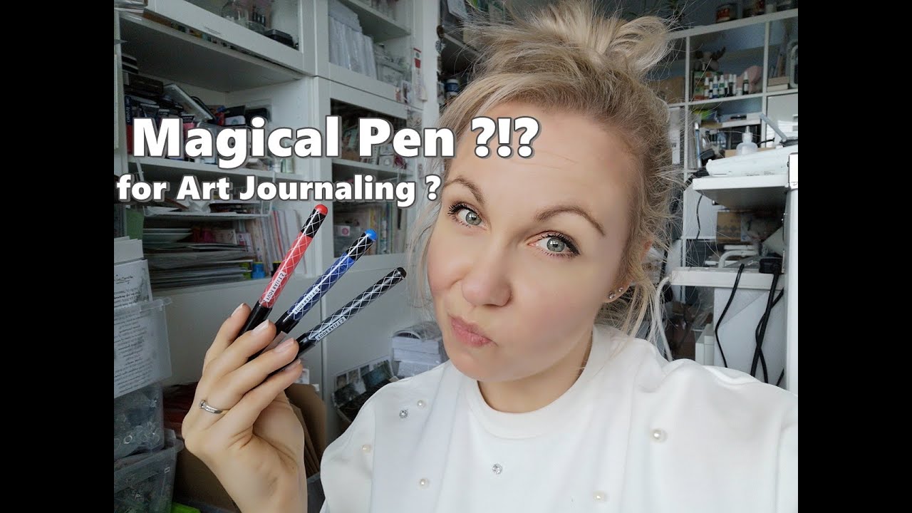 OHTO Fude Ball Pen BEST for Art Journaling & Mixed Media ?!? ♡ Maremi's Small Art ♡