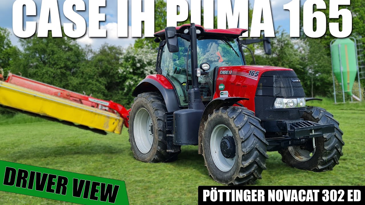 CASE IH PUMA 165 & Pöttinger Novacat 302 ED - Замена ножей на косилке