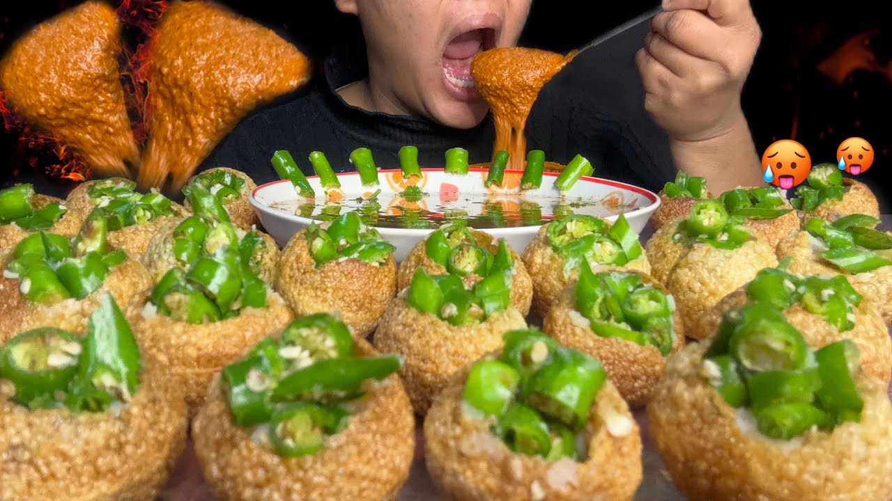 Eating spicy chilli chop spicy panipuri challenge mukbang