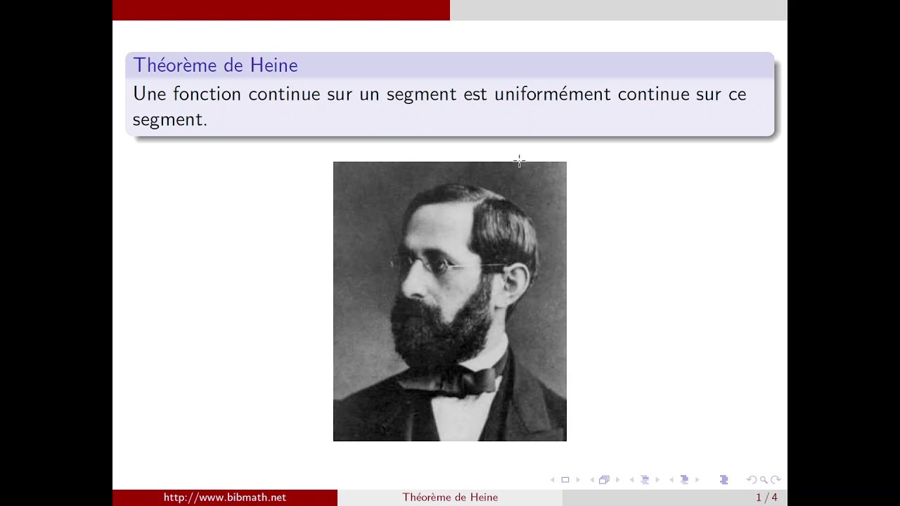Démonstration du théorème de Heine