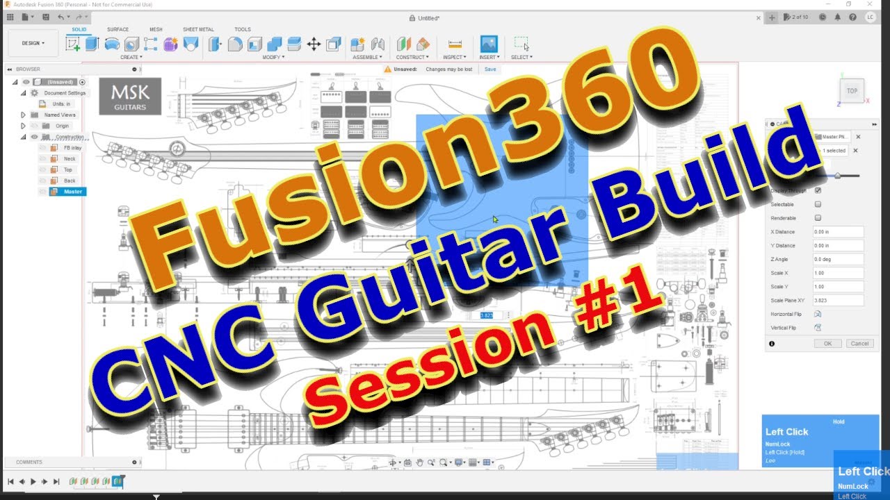 Fusion 360 CNC Guitar Build Session #1