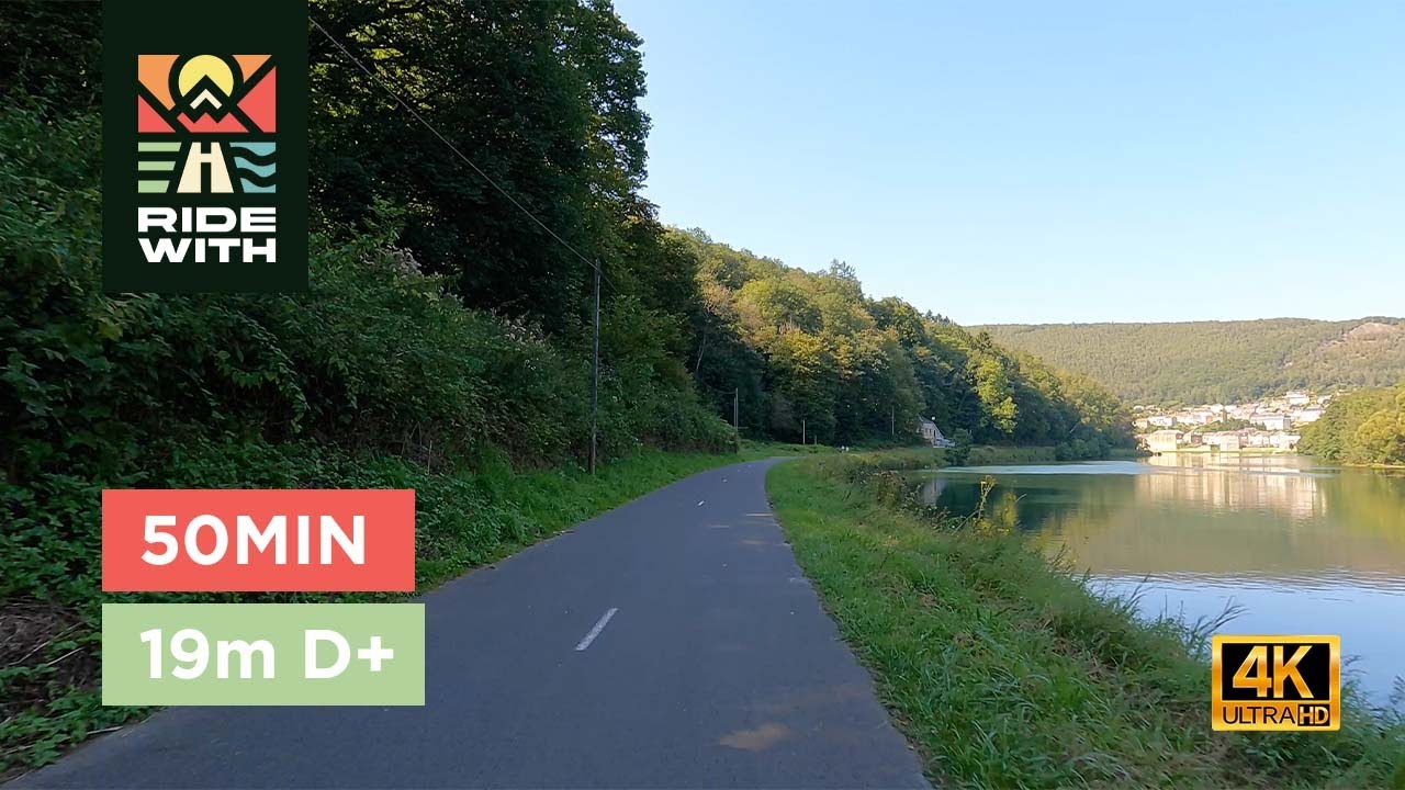 50 minutes road ride bike for indoor cycling training in Ardennes FRANCE Full HD 4K