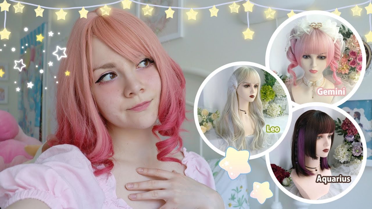 ♡ Zodiac-Inspired Wig Try-on Haul! Uoobox Wig Review ♡