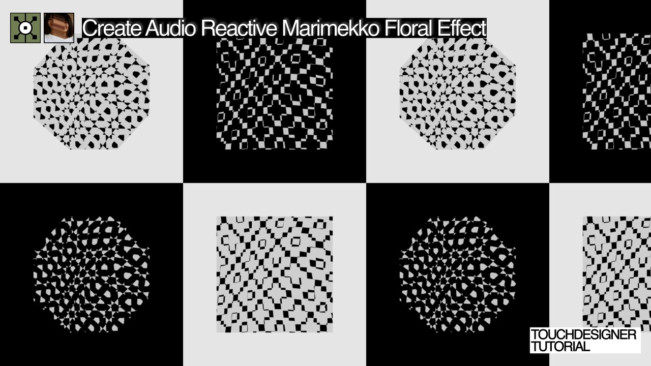 audio reactive marimekko floral effect in touchdesigner | tutorial