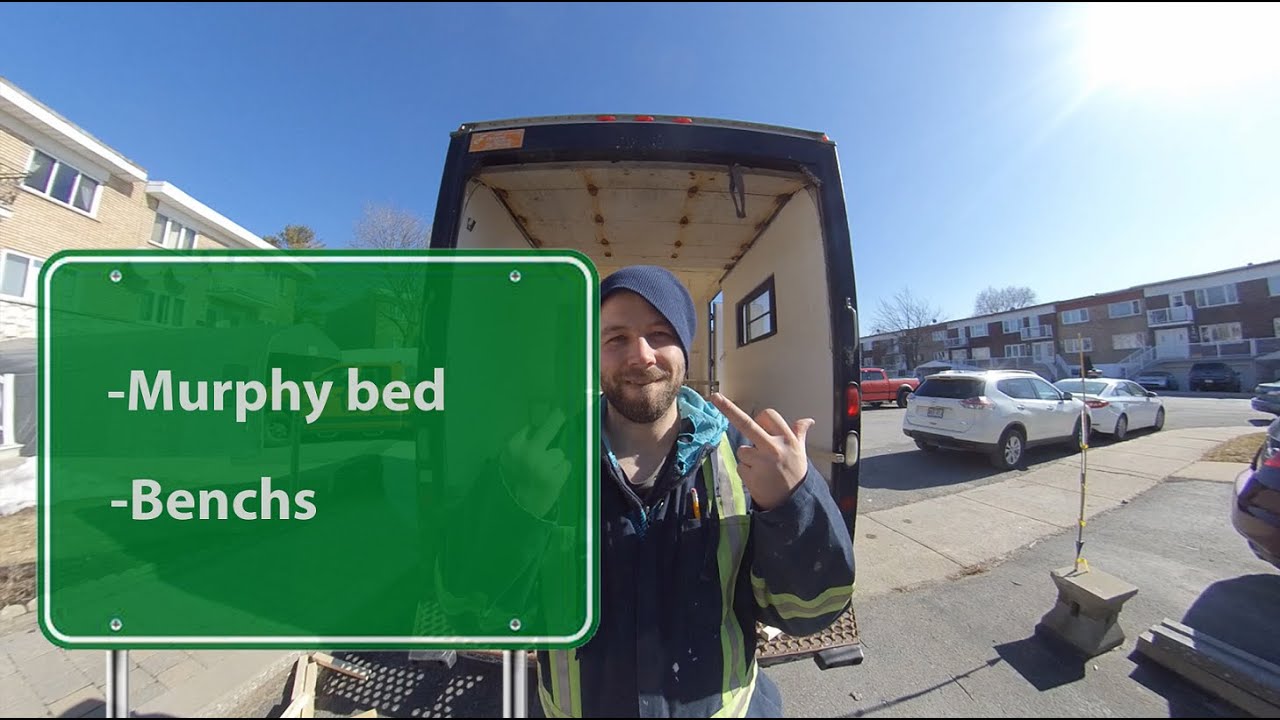 Box truck conversion 2020 (3 of X) - Murphy bed + Benchs
