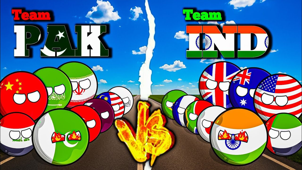 Countries that support India 🇮🇳 and countries that support Pakistan 🇵🇰 | #countryballs #geography