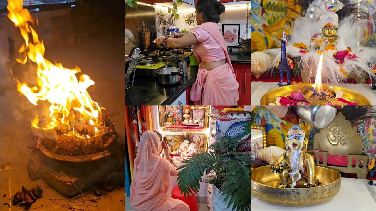 फाल्गुन पूर्णिमा Vlog🫟 होली पर लाला का मनमोहक श्रृंगार🥰🤩... सुबह की Pooja Aarti bhog🌼