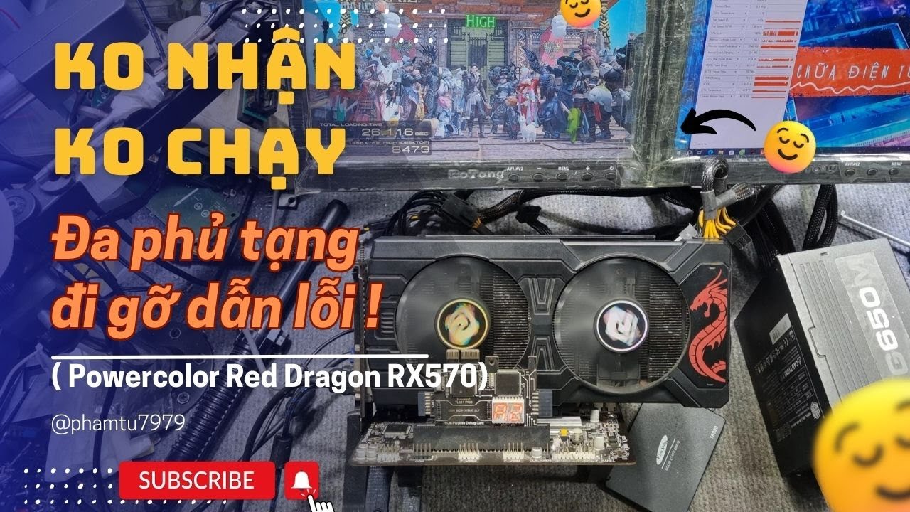 VGA trâu không nhận không chạy đa phủ tạng đi gỡ dần các lỗi Powercolor Red Dragon RX570
