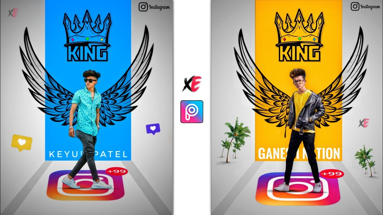 New Trending Crown King Photo Editing || Picsart Photo Editing - Xyaa Edits💥
