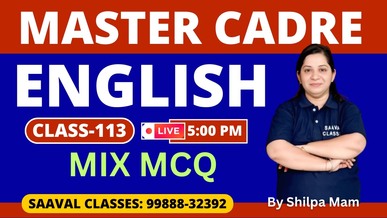 Master Cadre English DAY-113 | MIX MCQ | SAAVAL CLASSES Abohar | M: 99888-32392