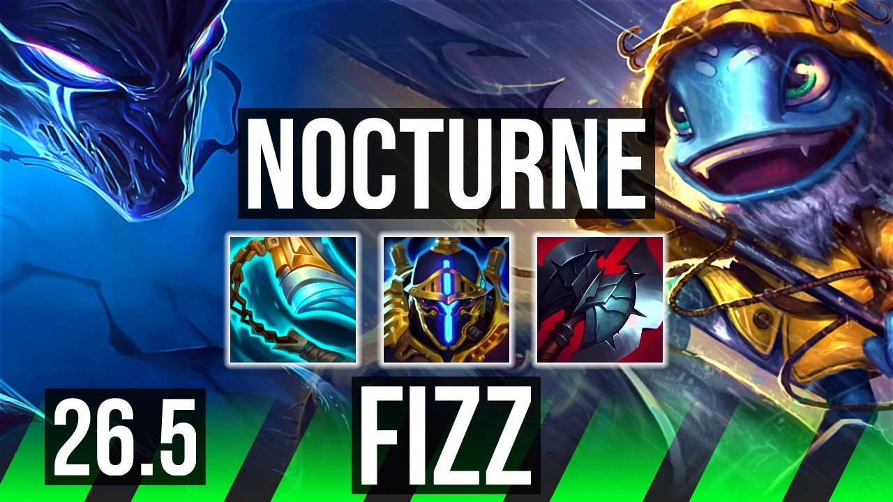 NOCTURNE vs FIZZ (JGL) | Good KDA: 18/1/5 | NA Master | 26.5