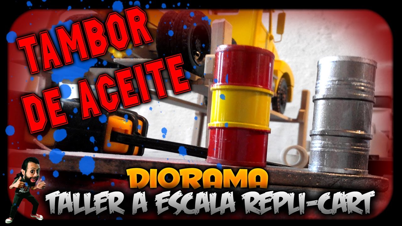 COMO HACER UN TAMBOR (BARRIL) DE ACEITE PARA TALLER AUTOMOTRIZ A ESCALA // DIORAMA