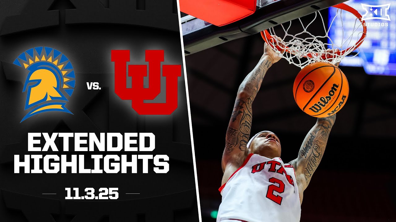 San Jose State vs. Utah Extended Highlights | 2025-26 Big 12 Men's Basketball
