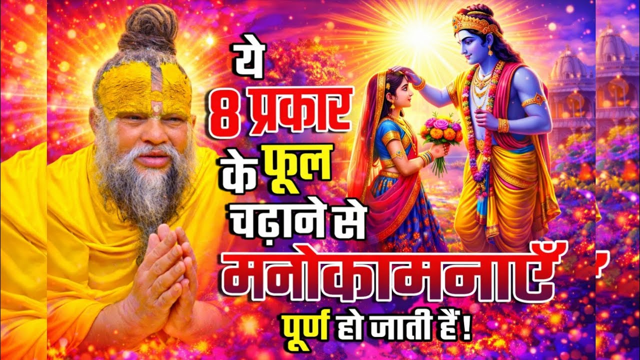 ये 8 प्रकार के फुल चढ़ाने से मनोकामनाएं पूर्ण हो जाती है ! Premanandniya 