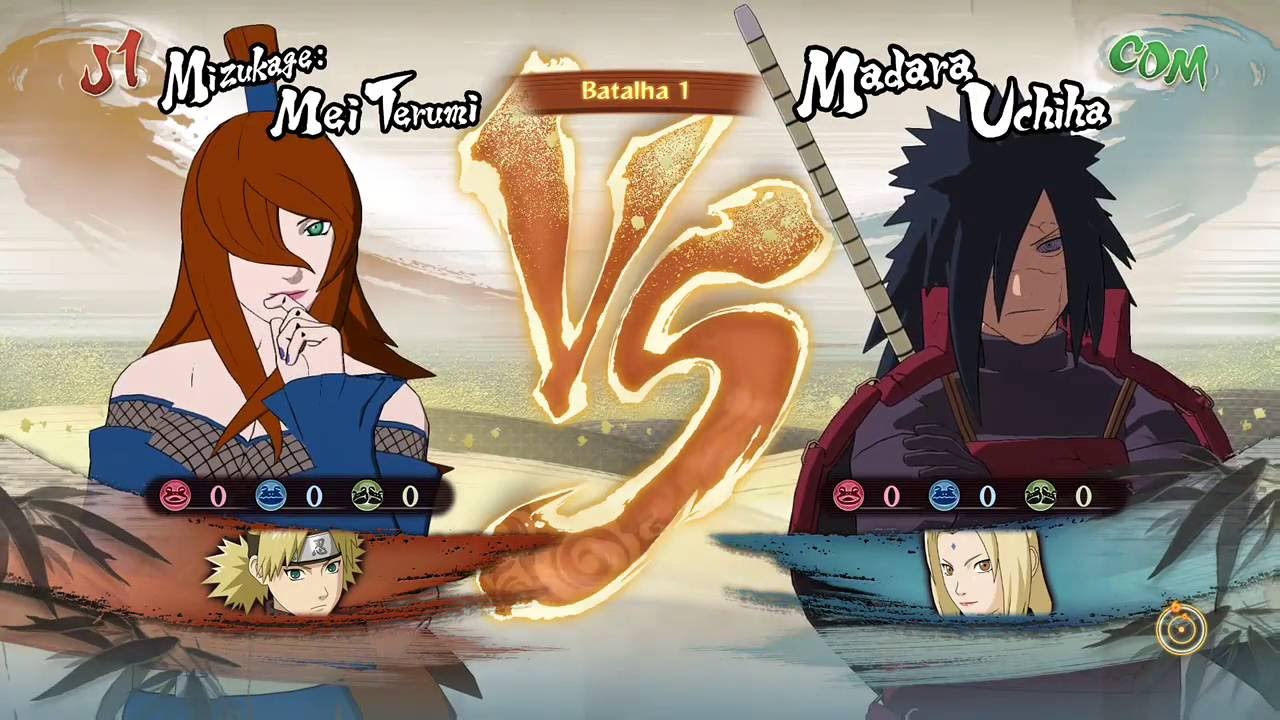 Naruto Storm 4 Dublado PT-BR Mei Terumi e Temari vs Madara e Tsunade