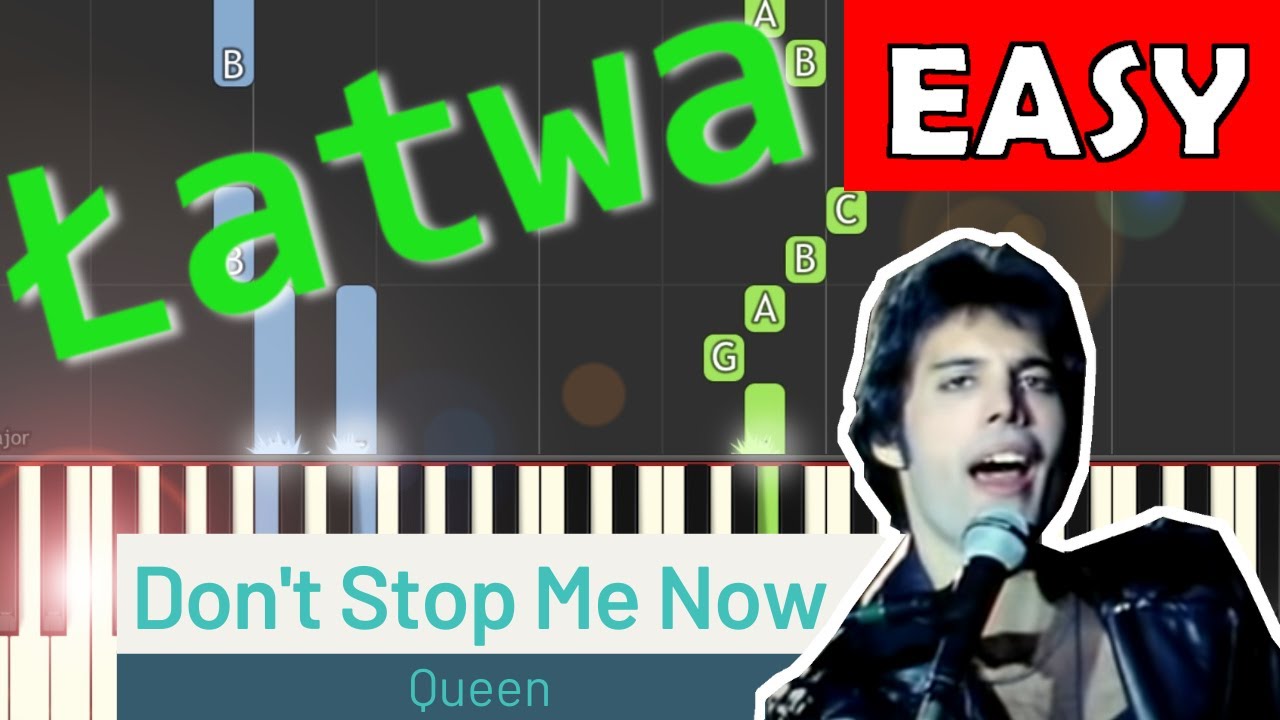 🎹 Don't Stop Me Now (Queen) - Piano Tutorial (łatwa wersja) 🎵 NUTY W OPISIE 🎼
