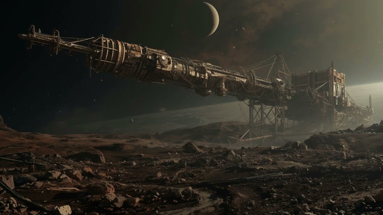 The Fallen Bridge to the Stars 🪢 2 Hour Collapsed Space Elevator Soundscape  Dead Planet Horizon Am
