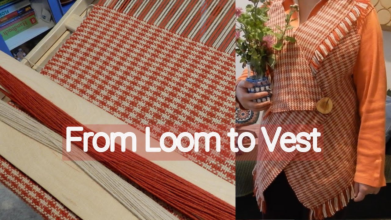 Turn my weaving into a vest -  cozy creative day & Music(subs)