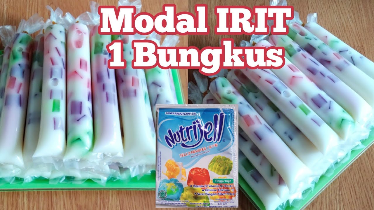 MODAL 1 BUNGKUS NUTRIJELL DAN SUSU MENJADI 50.000 -  RESEP ES LILIN PELANGI - NONA MANIS