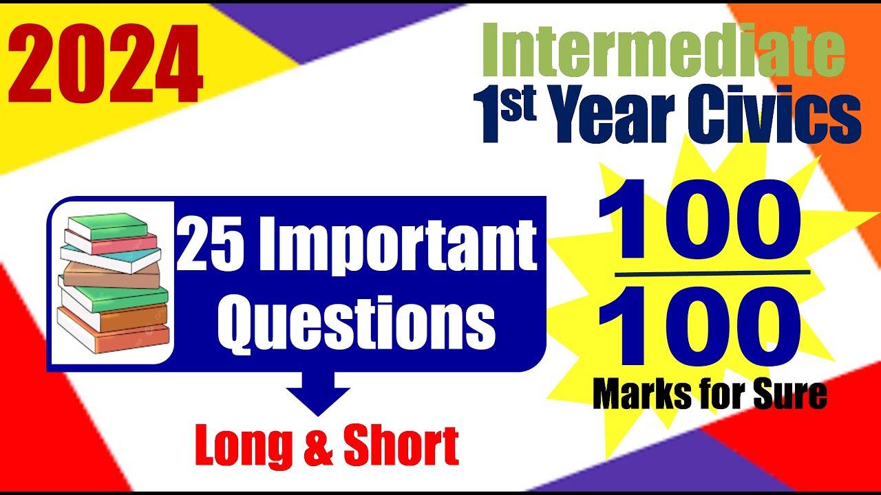 Inter 2024 Inter Civics 1st Year important questions