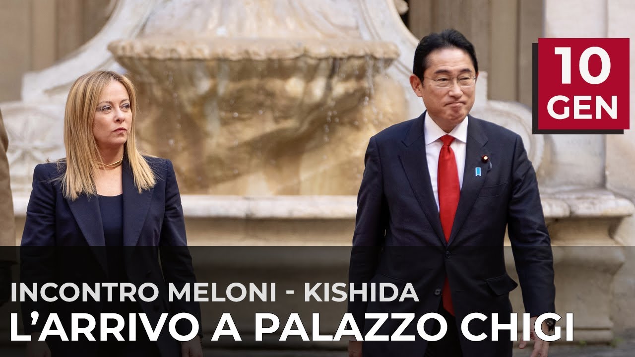 Il Presidente Meloni accoglie il Primo Ministro del Giappone Kishida