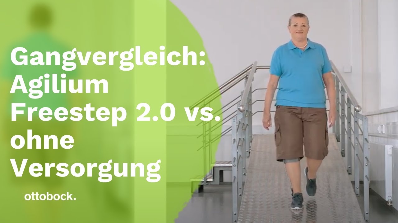Gangvergleich: Agilium Freestep 2.0 vs. ohne Versorgung | Ottobock