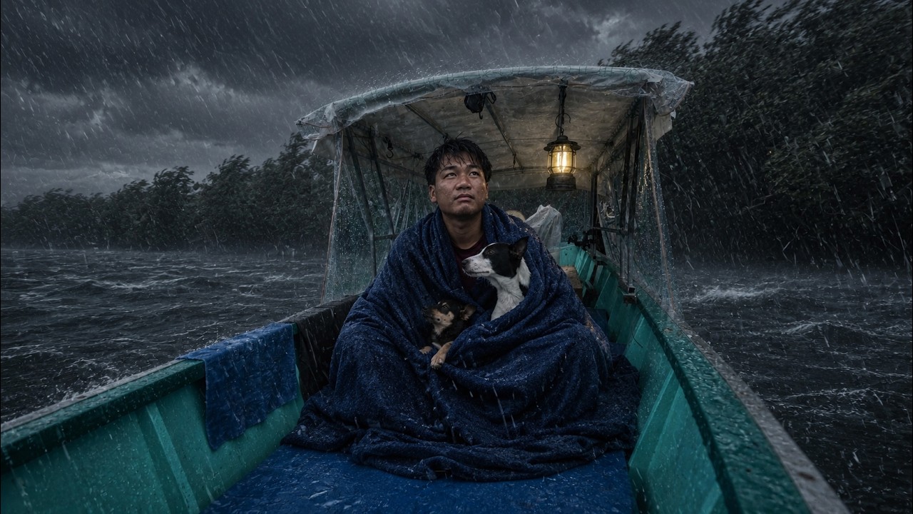 THE CRAZIEST STORM I'VE EVER FACE, CAMPING IN HEAVY RAIN &  STRONG WIND WITH LOYAL DOGSZ