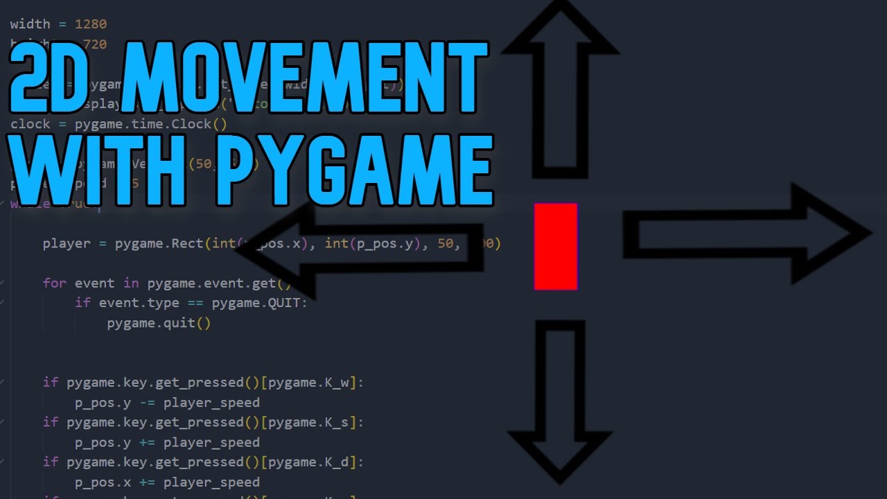 How To Make 2D MOVEMENT with PYGAME