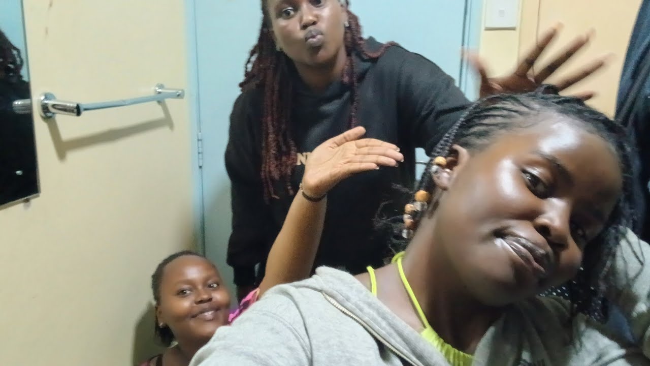 FIRST TIME DOING CORNROWS 😝😬 + RANDOM VIDEOS IN UNI.( Kenyatta university girlie). 