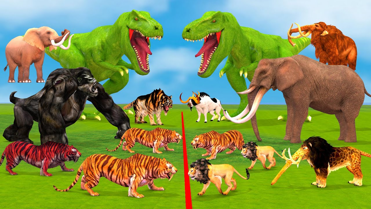 ARBS Prehistoric Mammals vs ARK Prehistoric Animals vs Dinosaur Animals Revolt Battle Simulator