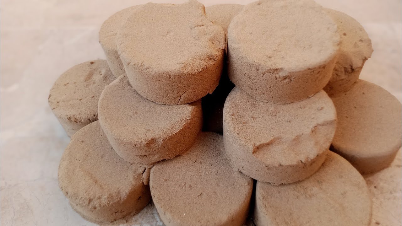 New pure soft yellow sand dry and water crumbling|Satisfying ASMR 💦❤️