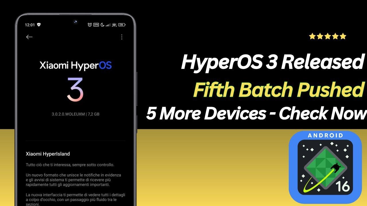 HyperOS 3 Fifth Batch Updates Released for 5 More Devices