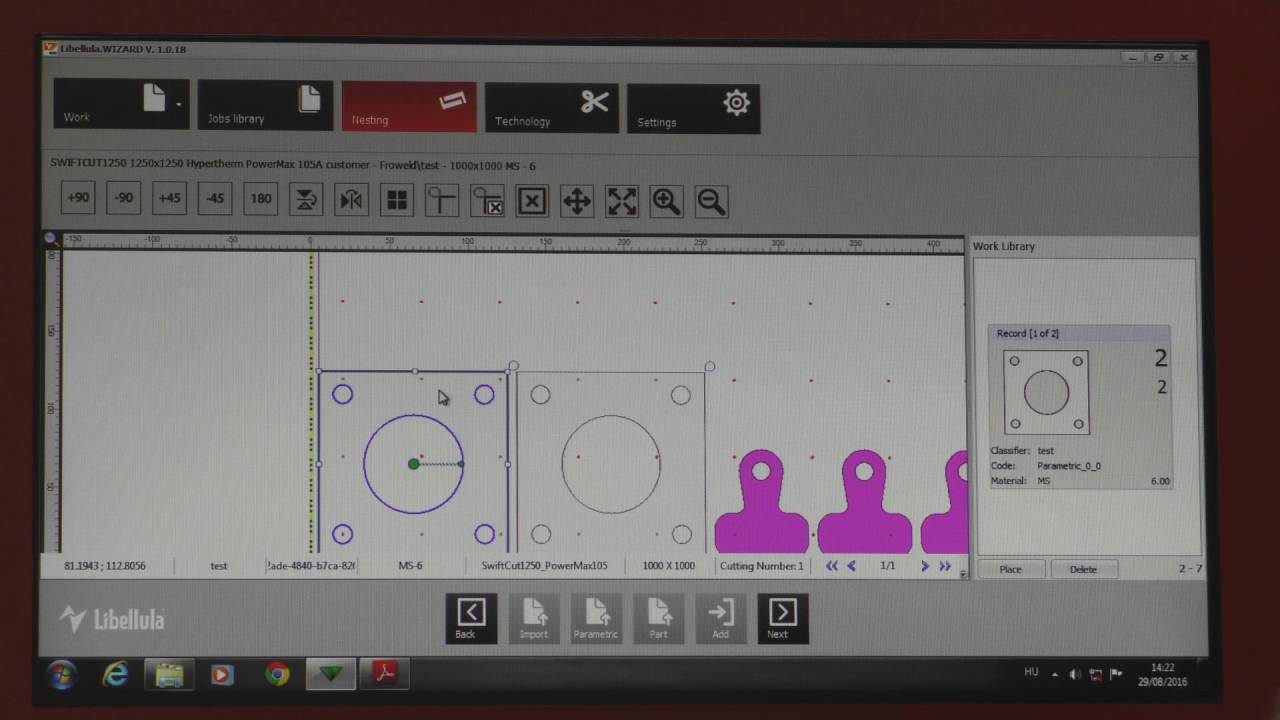 SwiftCut CNC Plazmavágó berendezés kezelése.
