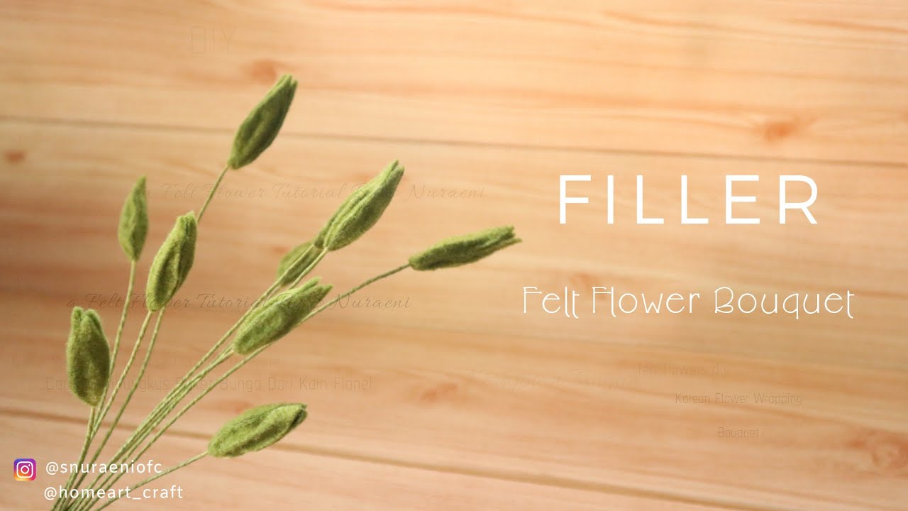 Easy Way to Make Felt Flowers | #DIY How to Make Buds Felt Flower // S Nuraeni