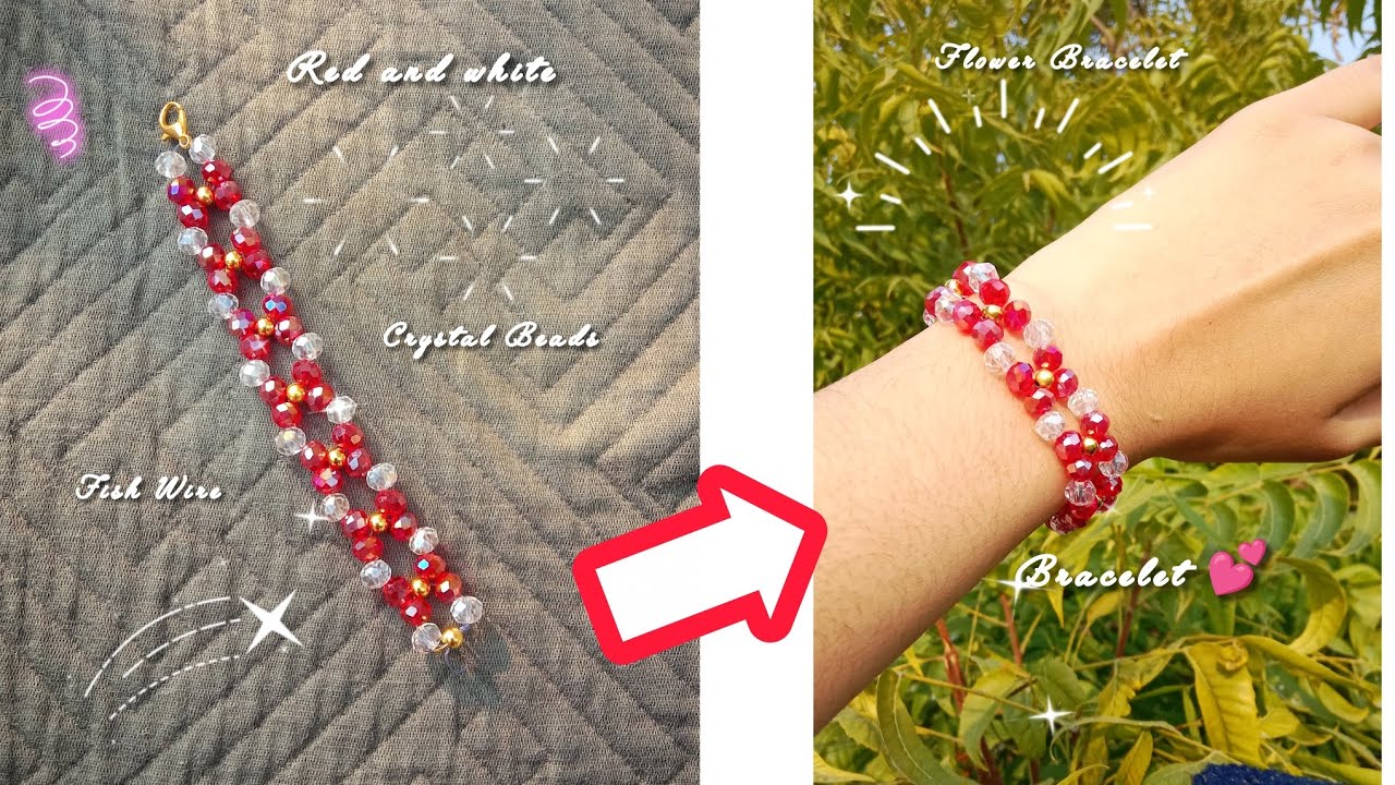 CRYSTAL BEADS BRACELET| how To and Crystal Bracelet 💕 | Step By Step Bracelet Making Tutorial 